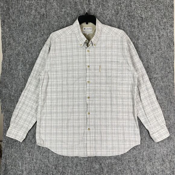 Columbia Shirt Mens Extra Large Plaid Business Casual Long Sleeve Button Down - Picture 1 of 11